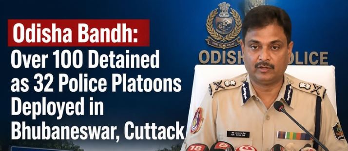 Odisha Bandh: Over 100 Detained as 32 Police Platoons Deployed in Bhubaneswar, Cuttack